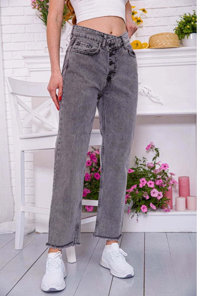 Купити Жіночі сірі джинси МОМ американки 198R5009 - Фото №1