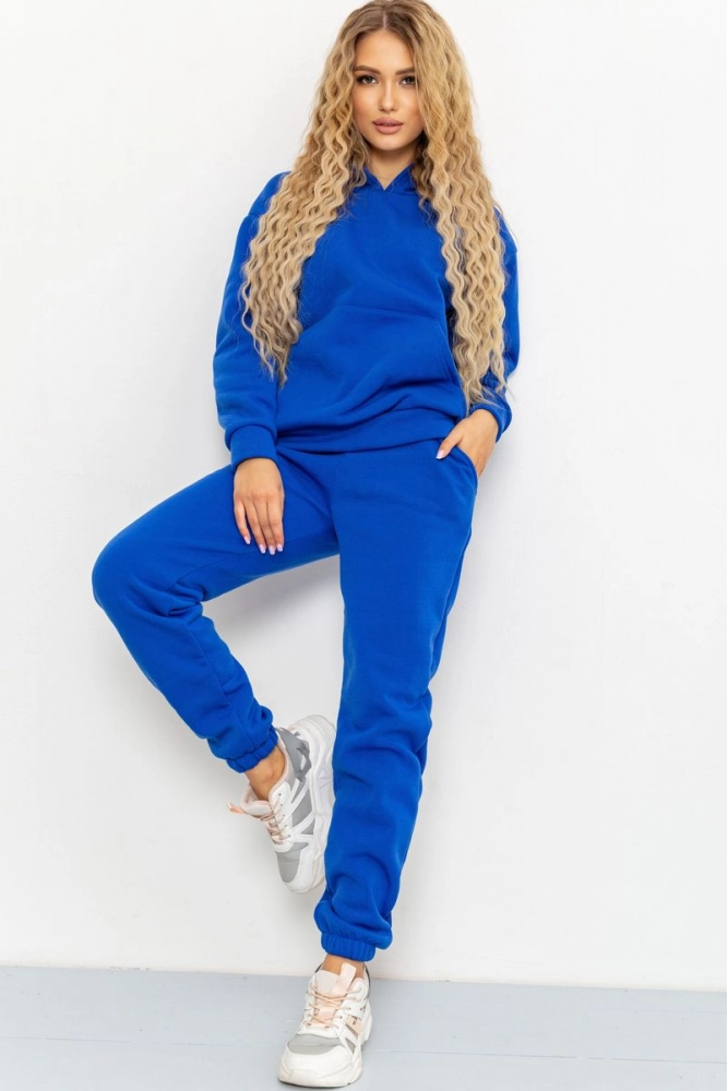 Купити Спорт костюм жіночий на флісі, колір синій, 190R903 - Фото №1