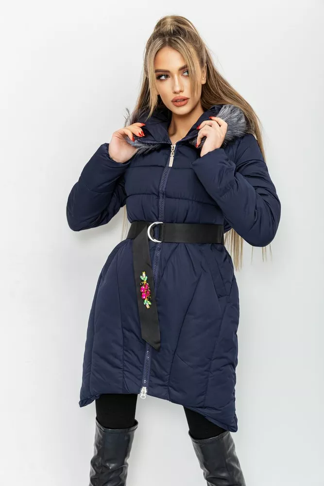 Купити Куртка жіноча зимова  -уцінка, колір темно-синій, 131R2258-U-1 оптом - Фото №1