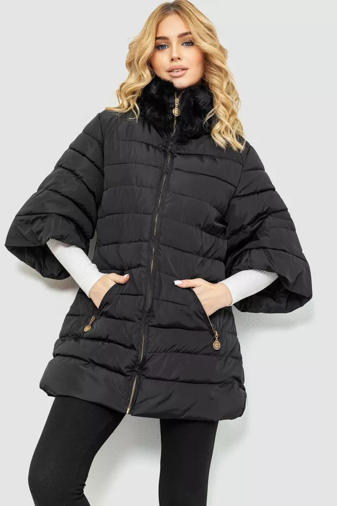 Купити Куртка жіноча, колір чорний, 235R608 оптом - Фото №1