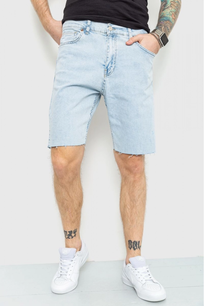 Купить Шорты мужские джинсовые, цвет светло-голубой, 157R1-20 - Фото №1