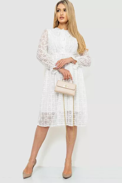 Ошатне плаття, колір білий, 129R1907