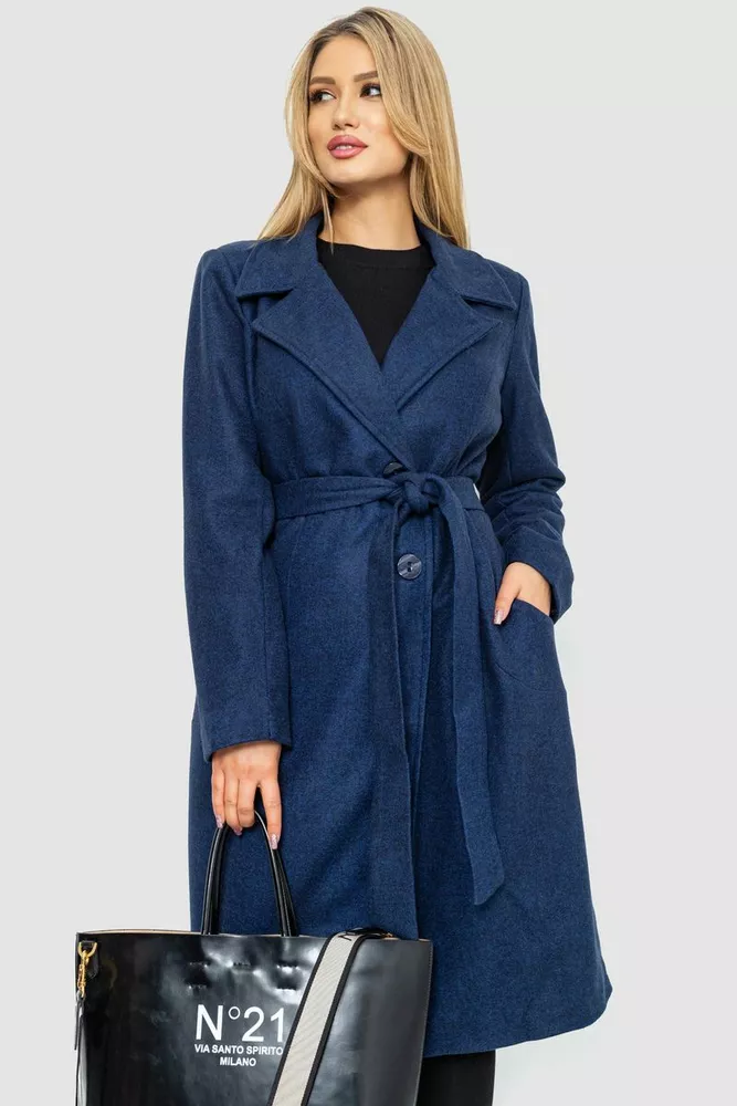 Купити Пальто жіноче, колір синій, 186R2851 оптом - Фото №1