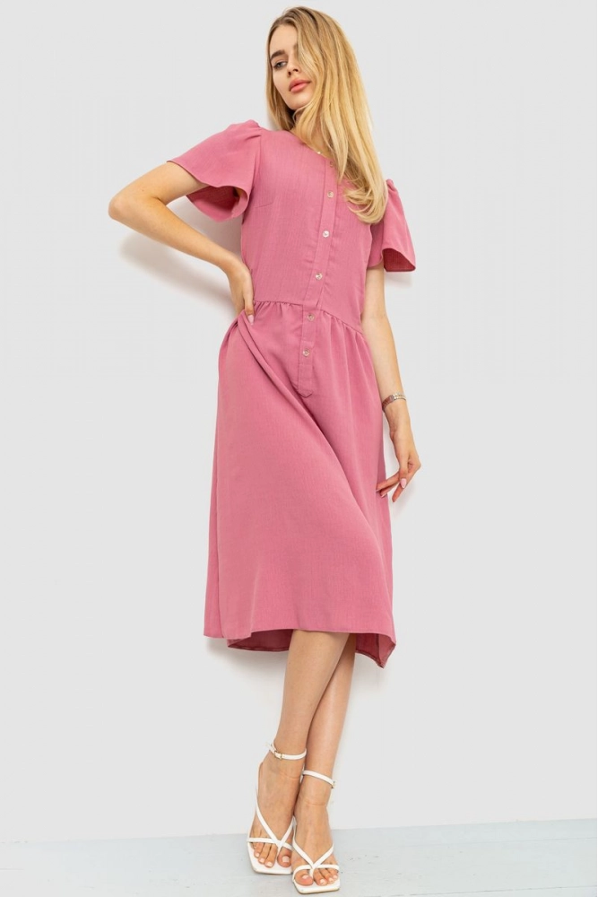 Купити Сукня вільного крою  -уцінка, колір темно-пудровий, 230R033-U - Фото №1