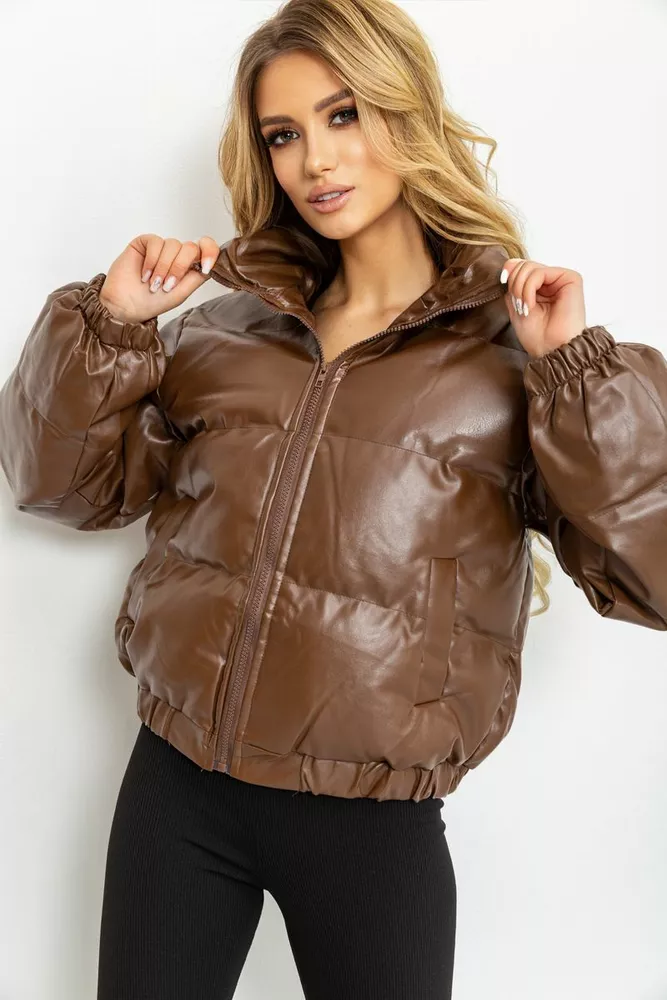 Купити Куртка жіноча демісезонна, колір коричневий, 198R7878 - Фото №1