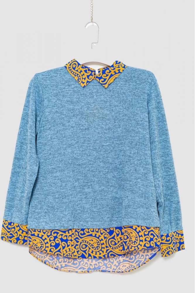 Купити Блуза жіноча обманка  - уцінка, колір блакитний, 230R542-6-U - Фото №1