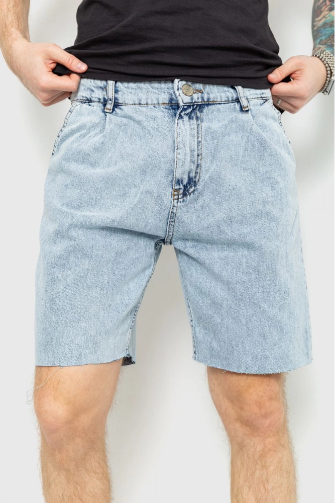 Купити Шорти чоловічі джинсові, колір блакитний, 157R19-21 - Фото №1