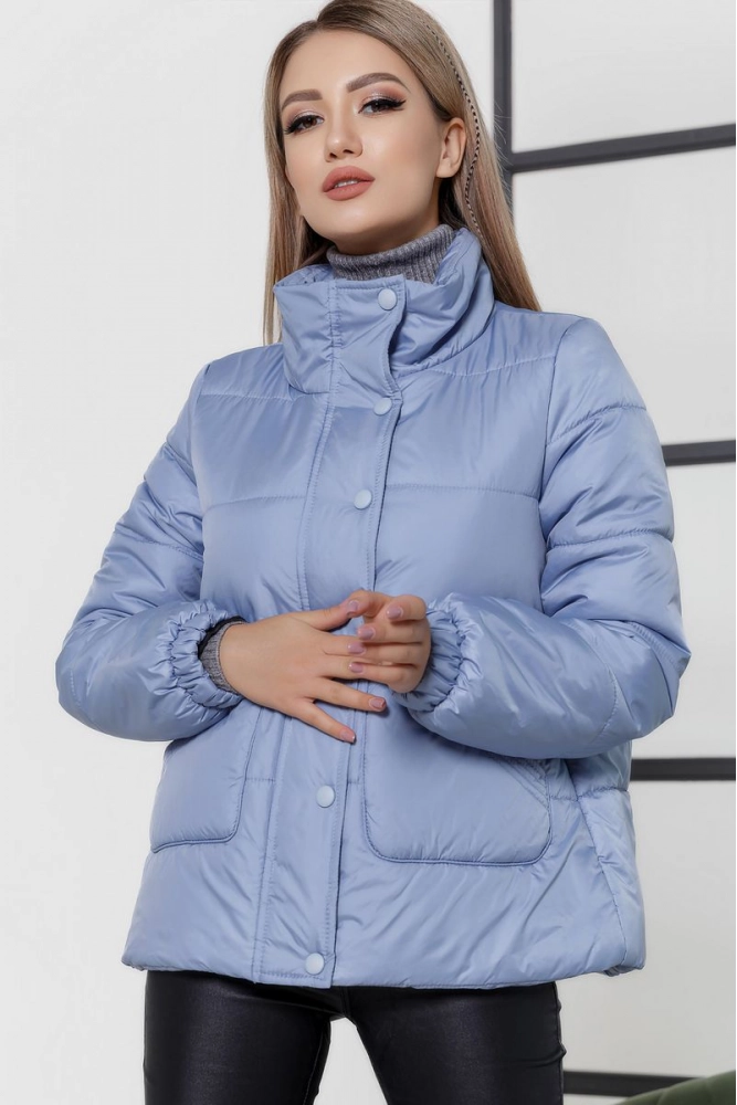 Купити Стильна жіноча куртка, колір блакитний, 207R002 оптом - Фото №1