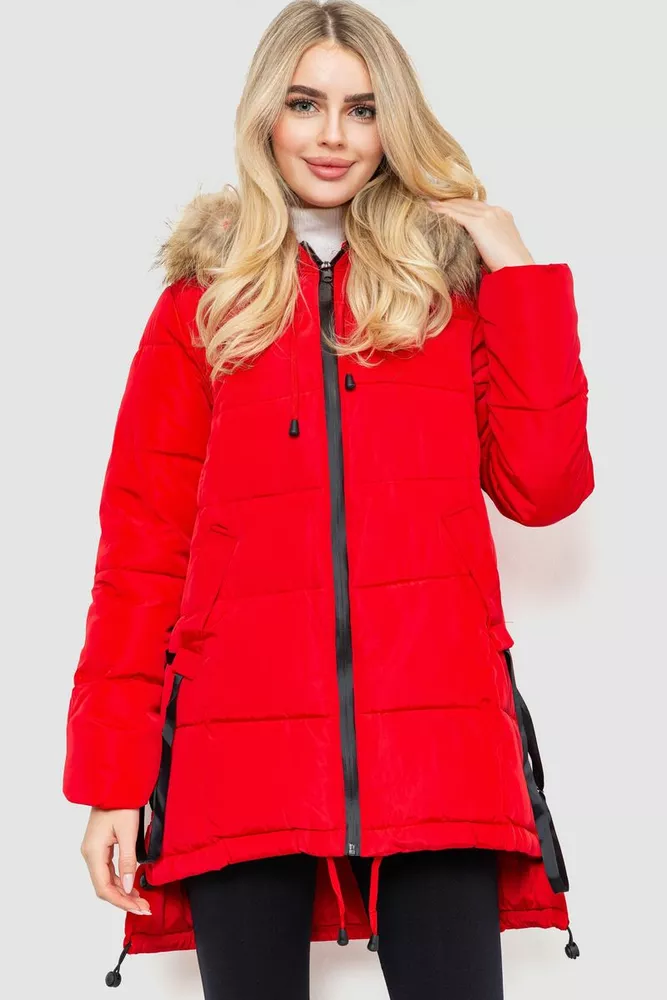Купити Куртка жіноча зимова, колір червоний, 235R1616 оптом - Фото №1