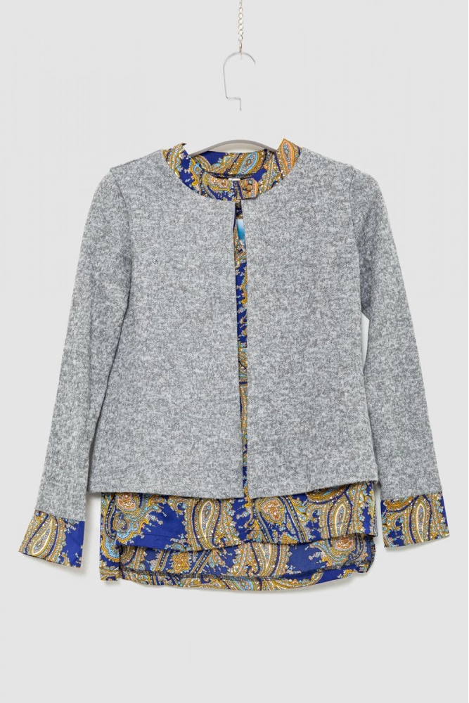 Купити Блуза жіноча обманка  - уцінка, колір сірий, 230R53-U - Фото №1