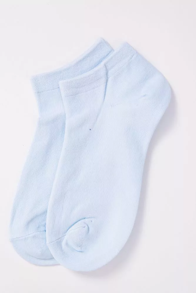 Купити Жіночі короткі шкарпетки, блакитного  кольору, 151R2255 - Фото №1