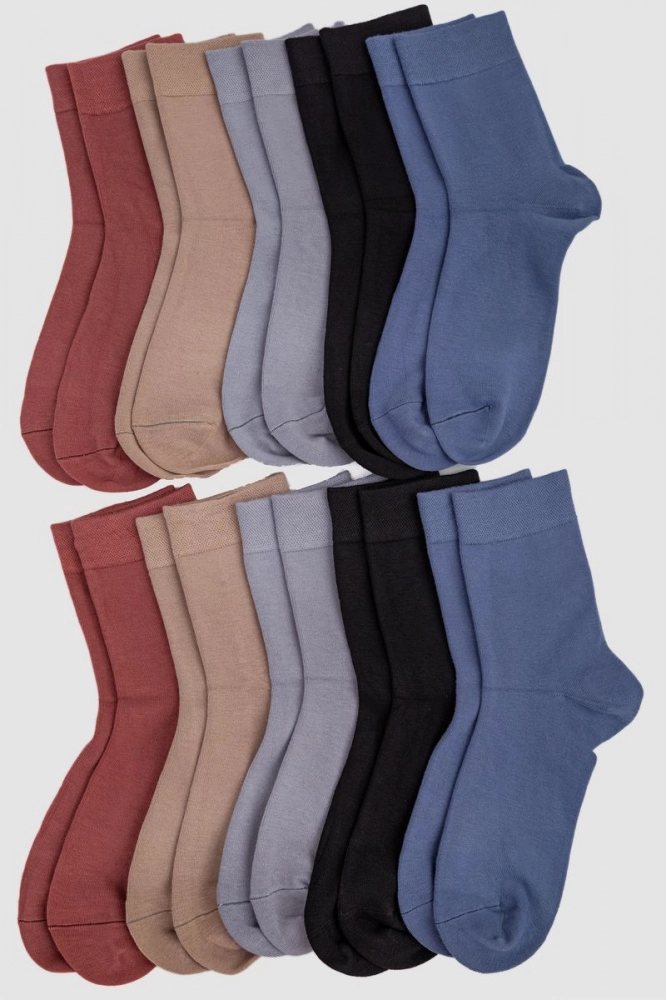 Купить Комплект женских носков 10пар парфюмированные, цвет бежевый;джинс;серый;сливовый;чёрный;, 151RY118 - Фото №1
