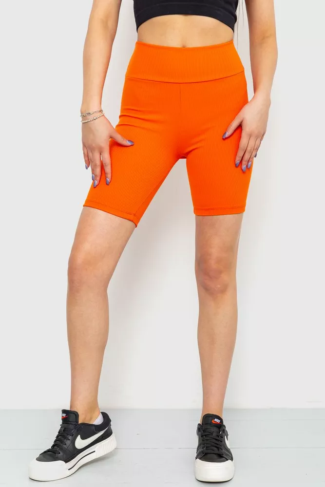 Купить Велотреки женские в рубчик, цвет оранжевый, 205R113 оптом - Фото №1