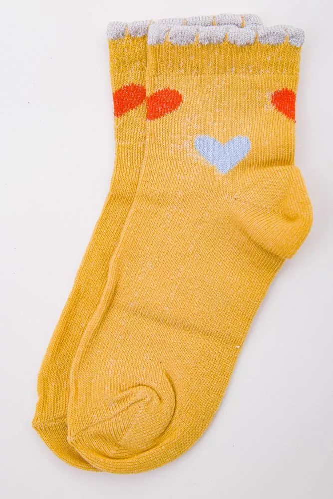 Купить Хлопковые детские носки, горчичного цвета, 167R601-1 оптом - Фото №1