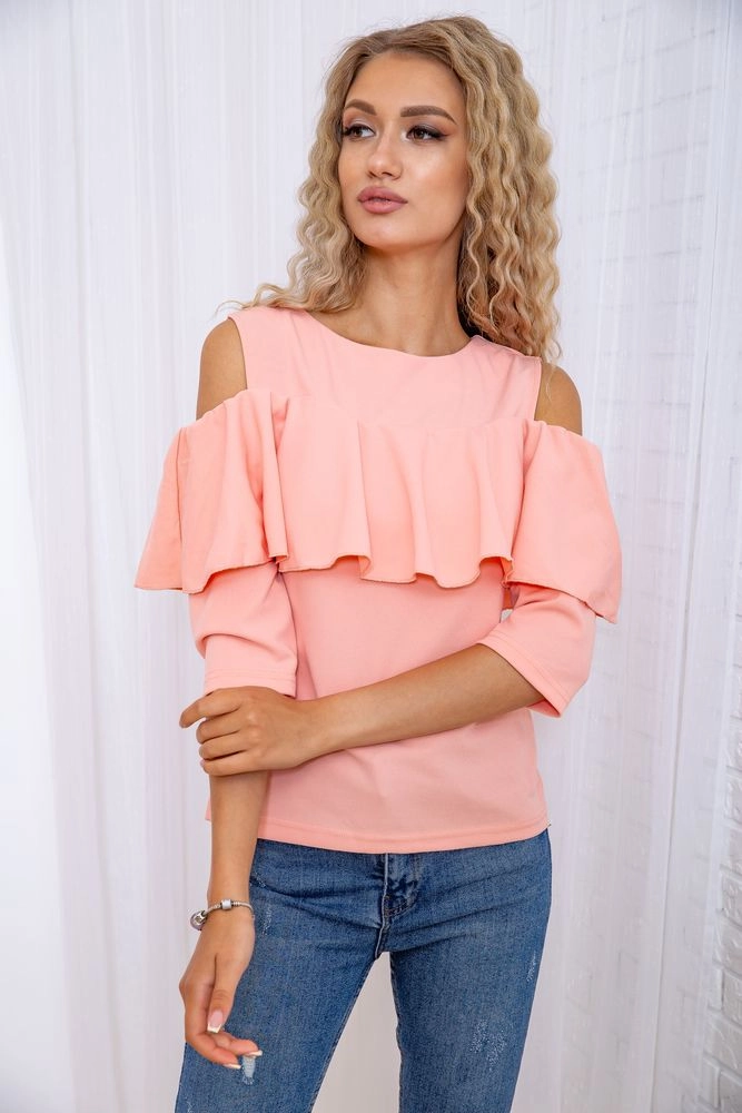Купити Блуза жіноча  - уцінка, колір персиковий, 172R35-2-U оптом - Фото №1
