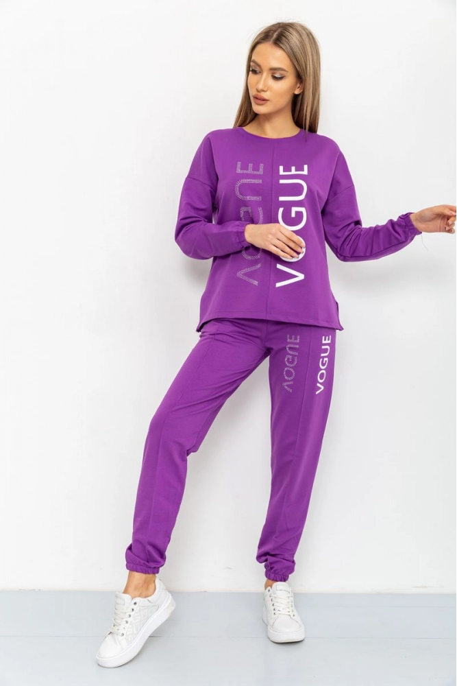 Купити Костюм жіночий повсякденний, колір фіолетовий, 219RP-343 оптом - Фото №1