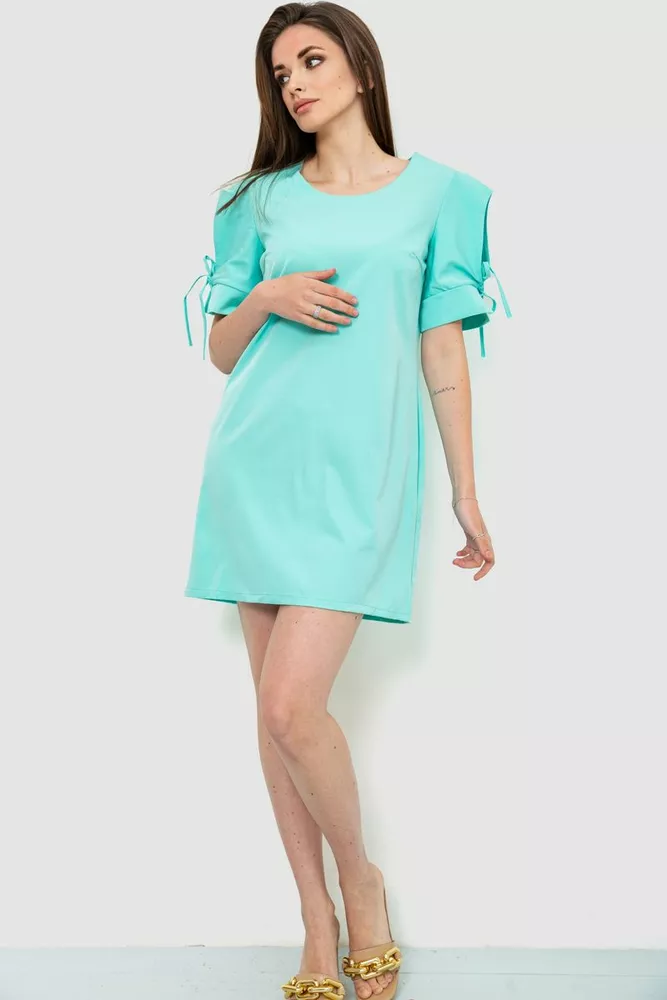 Купить Платье однотонное, цвет мятный, 186R618 оптом - Фото №1
