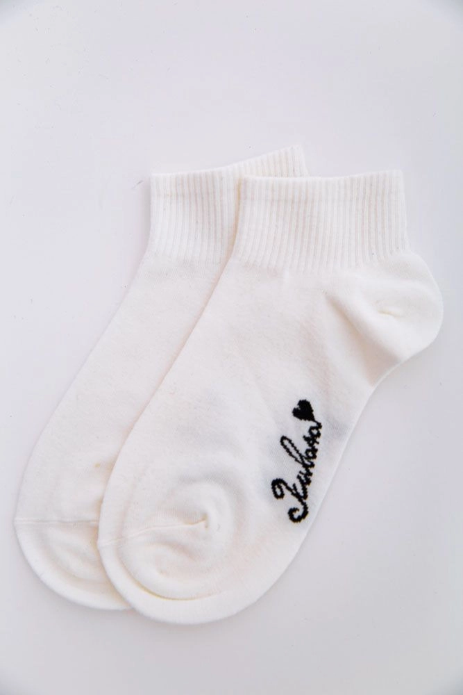 Купити Шкарпетки жіночі, колір білий, 151R2607-1 оптом - Фото №1