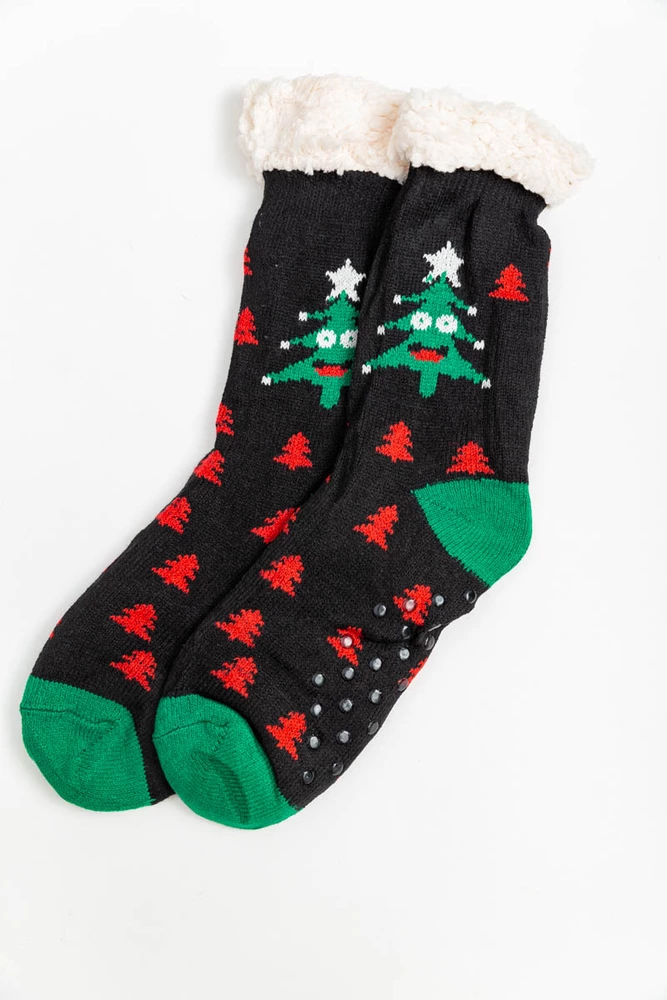 Купити Шкарпетки-валянки теплі, вовняні, колір чорний, 151R2035 - Фото №1