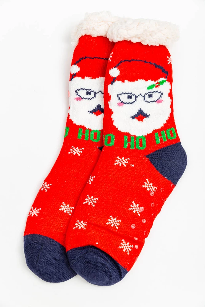 Купити Шкарпетки-валянки теплі, вовняні, колір червоний, 151R2035 - Фото №1
