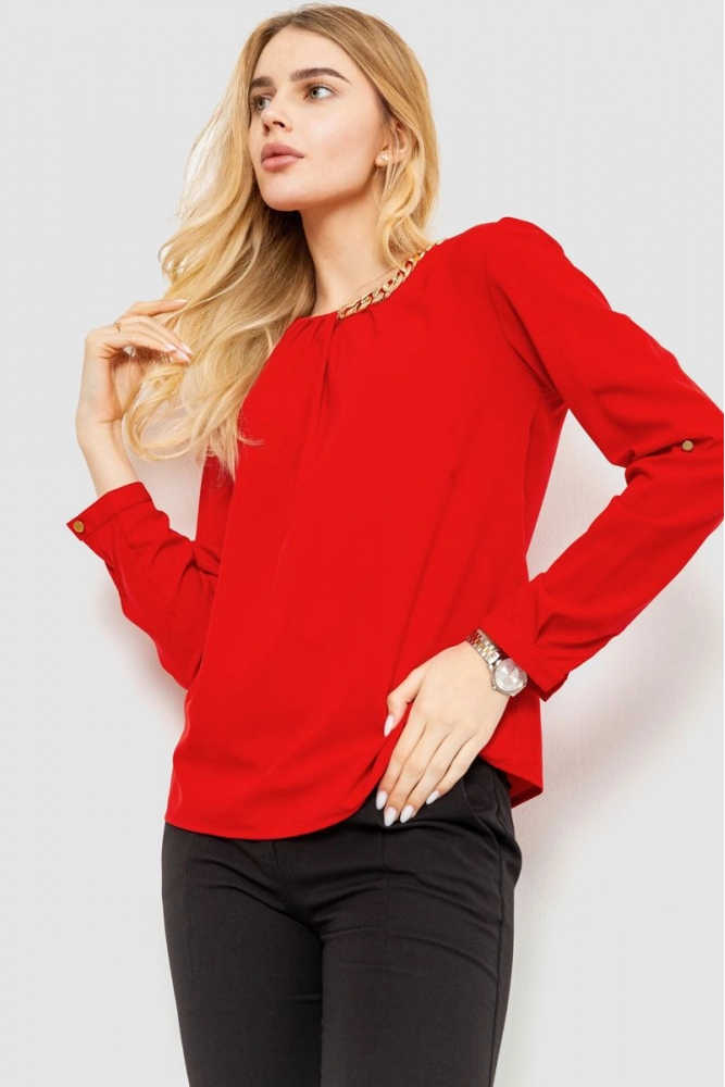 Купить Блуза  -уценка, цвет красный, 230R04-U - Фото №1