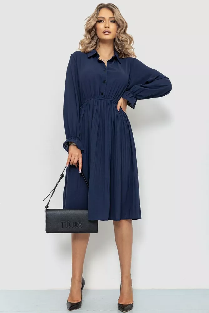 Купити Ошатне плаття, колір темно-синій, 204R602 - Фото №1