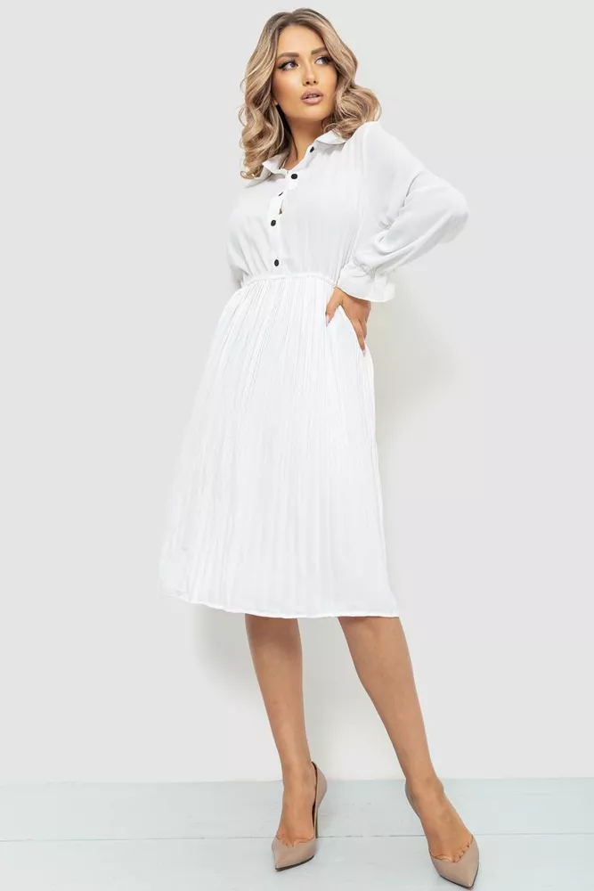 Купити Ошатне плаття, колір білий, 204R602 - Фото №1