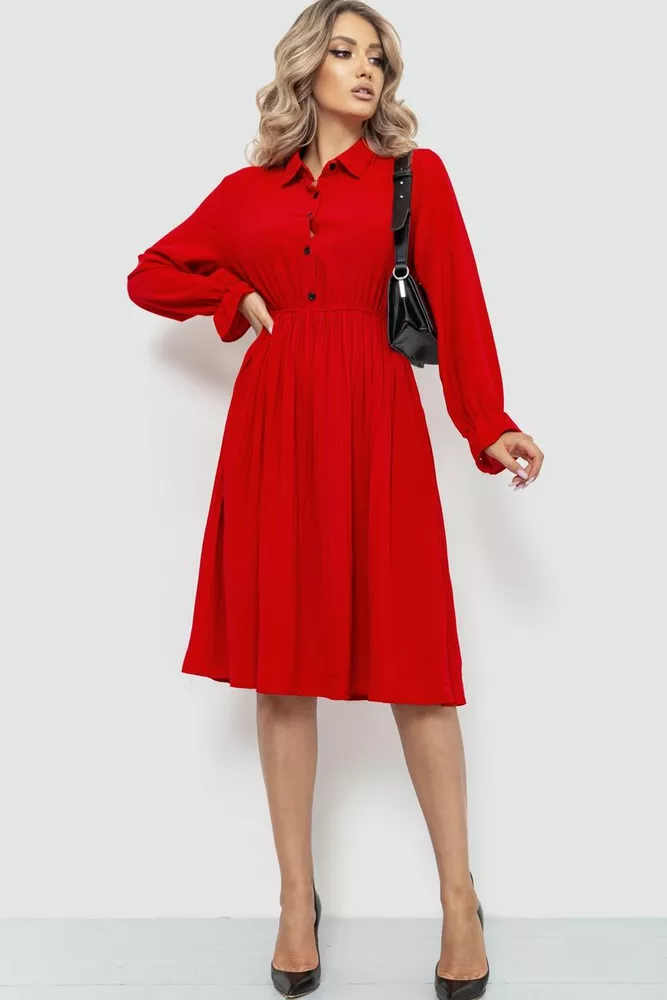 Купити Ошатне плаття, колір червоний, 204R602 - Фото №1