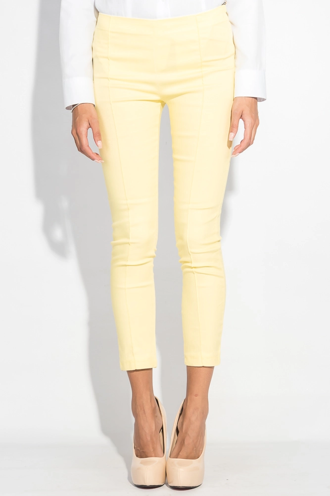Купити Штани жіночі облягаючі  - уцінка, колір лимонний, 282F010-U - Фото №1