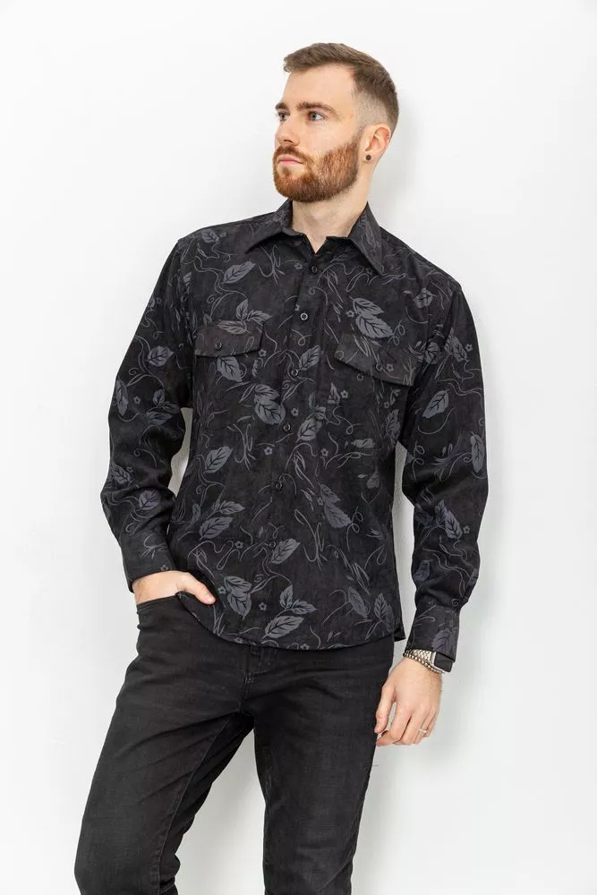 Купить Рубашка мужская, цвет черный, 131R140133 - Фото №1
