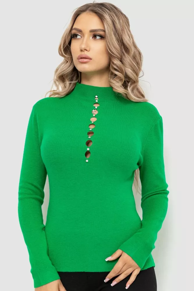 Купить Кофта женская нарядная, цвет зеленый, 204R039 - Фото №1
