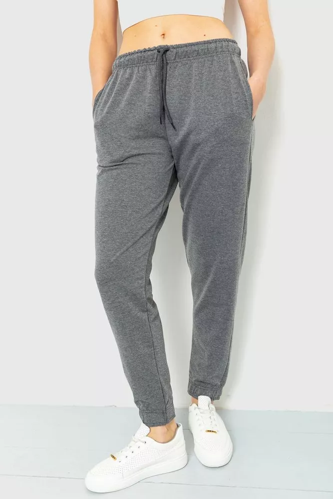 Купить Спорт штаны женские, цвет серый, 220R019 - Фото №1