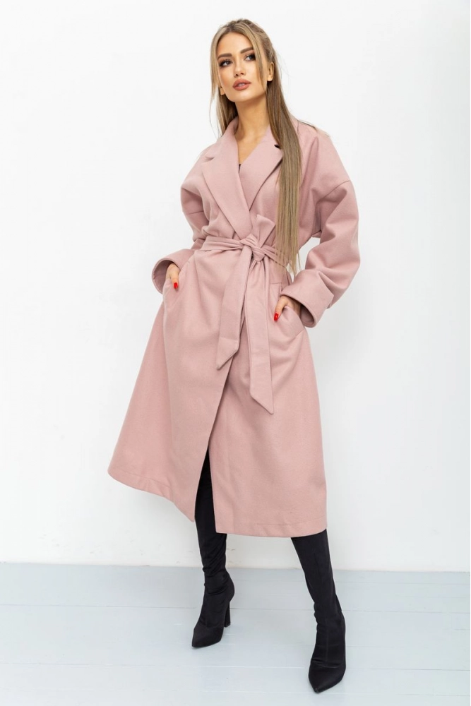Купити Пальто жіноче, колір світло-пудровий, 115R4171-2 - Фото №1