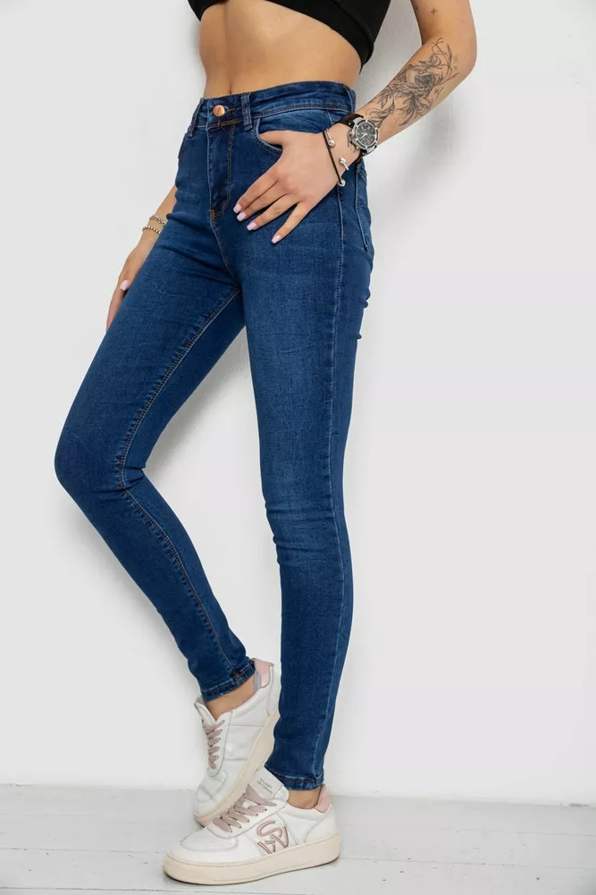 Купити Джинси жіночі Skinny, колір синій, 182R4427 - Фото №3