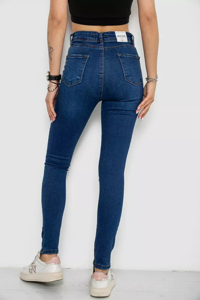 Купити Джинси жіночі Skinny, колір синій, 182R4427 - Фото №4