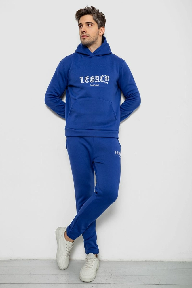 Купити Спортивний костюм чоловічий на флісі, колір синій, 238R57046 - Фото №1
