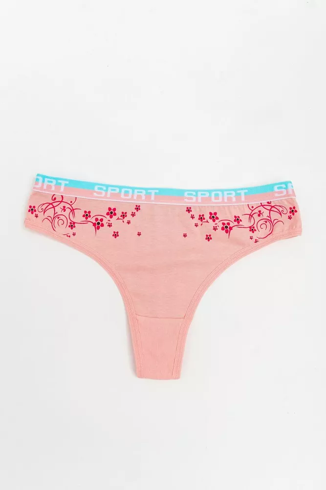 Купити Труси жіночі стрінги, колір світло-рожевий, 131R4088 оптом - Фото №1