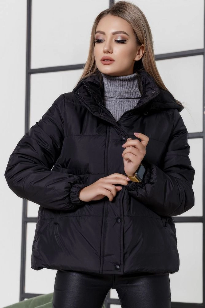 Купити Куртка жіноча, колір чорний, 207R001 - Фото №1