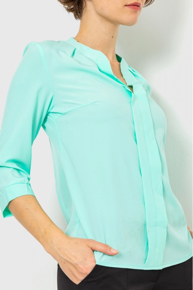 Купить Блуза классическая  -уценка, цвет мятный, 230R152-U-1 - Фото №1