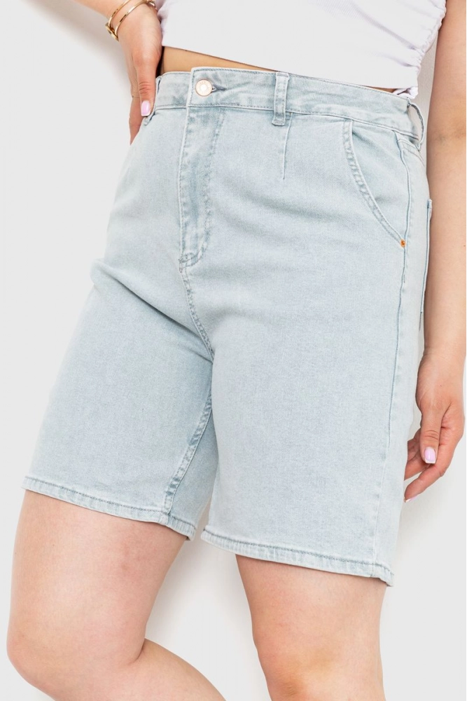Купить Шорты джинсовые женские, цвет серый, 214R1035-2 - Фото №1