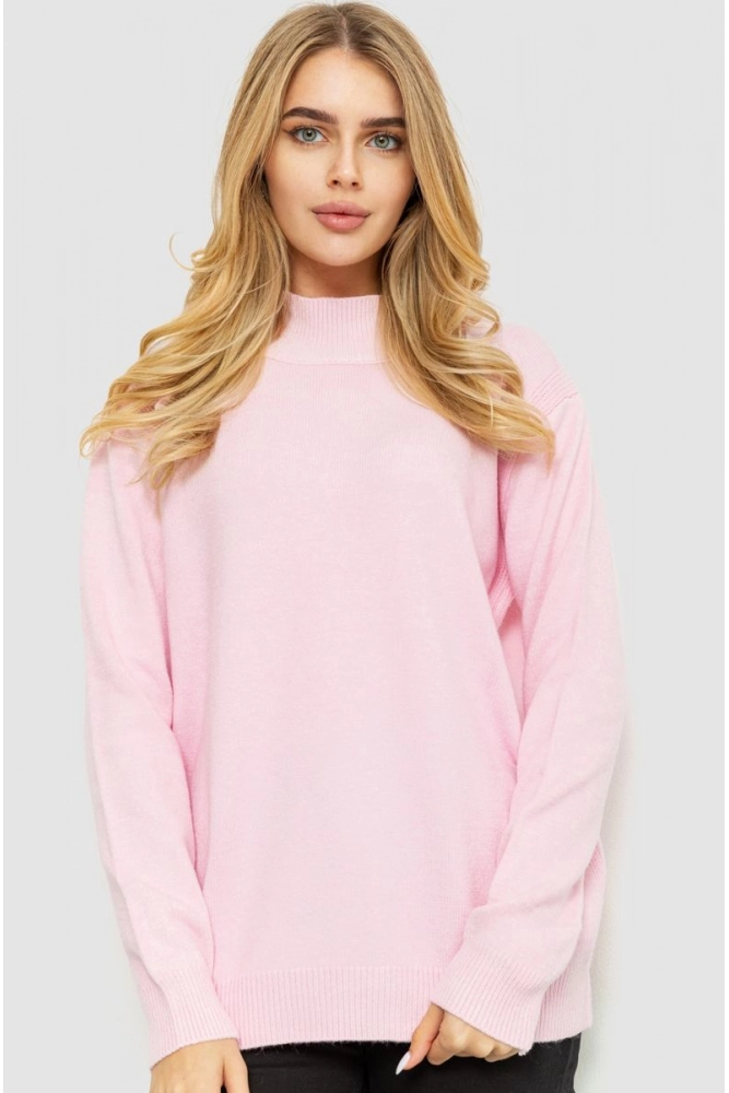 Купити Гольф жіночий вільного крою oversize  -уцінка, колір світло-рожевий, 204R163-U - Фото №1