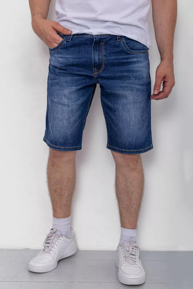 Купить Шорты джинсовые мужские, цвет синий, 244R5A-047 - Фото №1