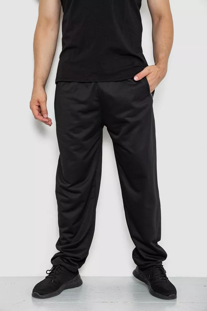 Купить Спорт штаны мужские, цвет черный, 244R41250 - Фото №1