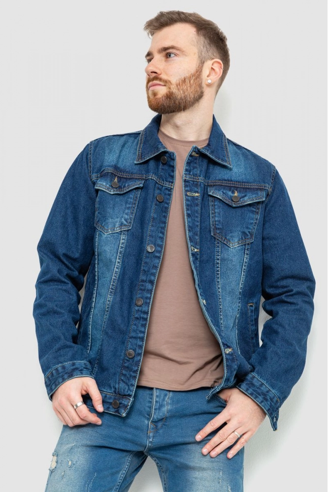 Купити Джинсова куртка чоловіча, колір синій, 157R0178 - Фото №1