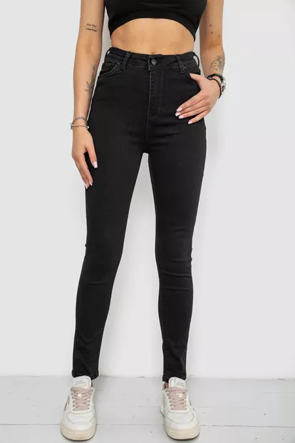 Джинсы женские Skinny, цвет черный, 182R1048