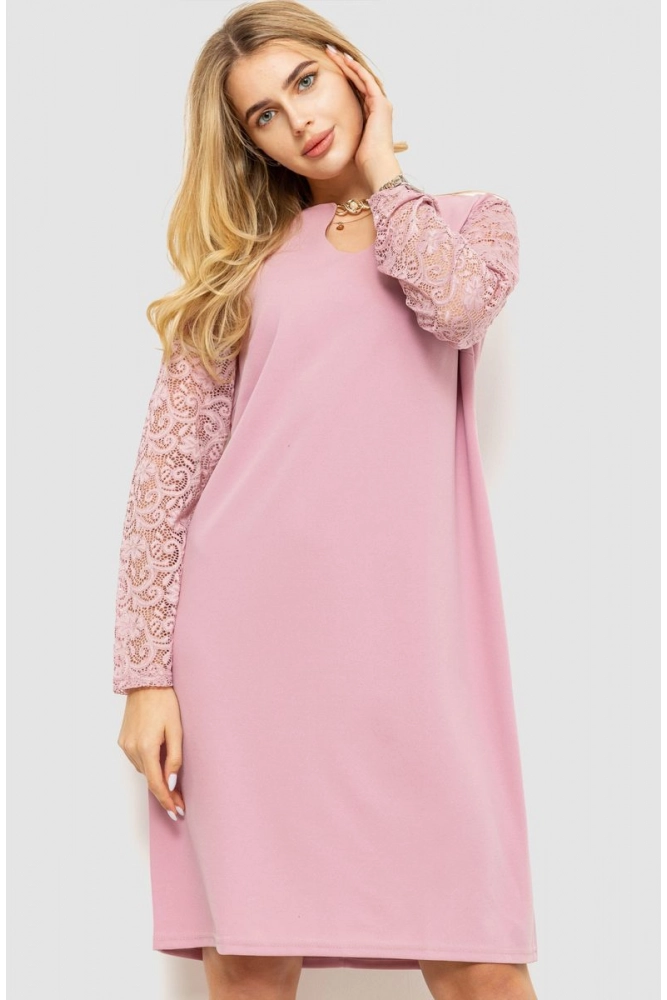 Купити Сукня ошатна  -уцінка, колір пудровий, 186R42-U - Фото №1
