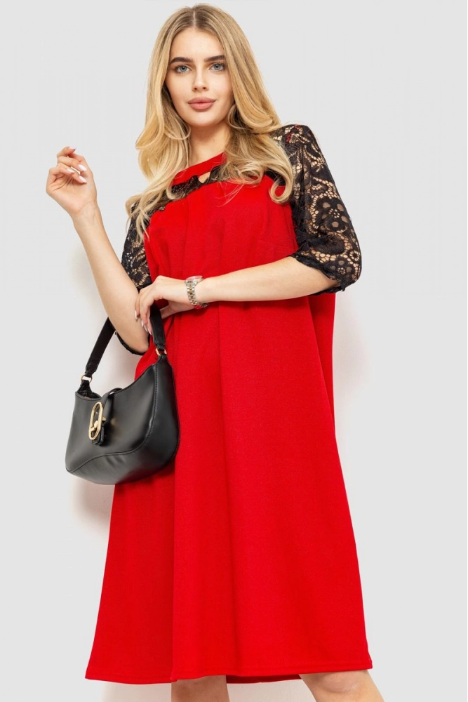 Купить Платье нарядное  -уценка, цвет красный, 186R48-U - Фото №1