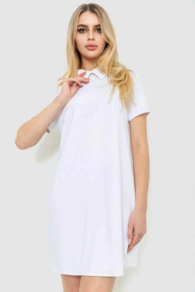 Купить Платье повседневное, цвет белый, 214R0040 оптом - Фото №1
