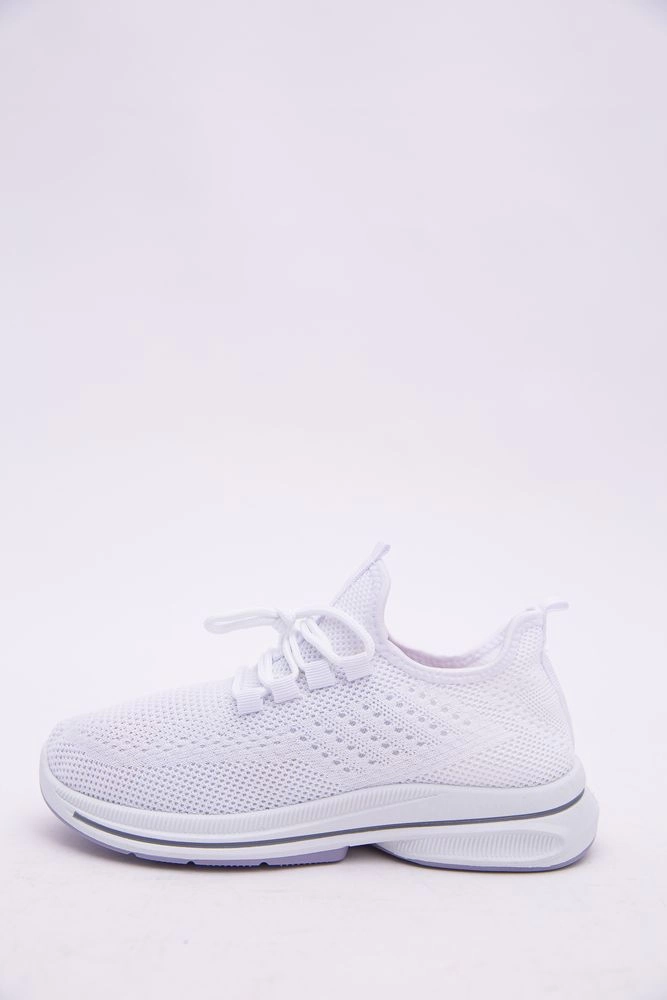 Купити Жіночі кросівки з текстилю білого кольору 197R319-393 - Фото №1