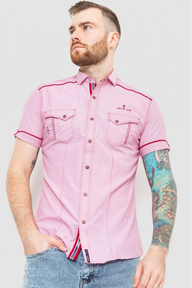 Купить Рубашка мужская в полоску, цвет розовый, 186R1494 - Фото №1